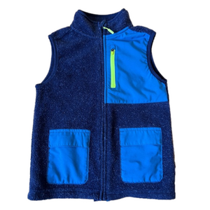 2 for $10 | Fleece Blue Adventure Vest Zip Up All in Motion Size XS (4/5)